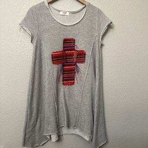 Yaya Club Sweater Material Midi Dress Size Small Colorful Cross